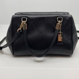 Coach leather crossbody with top handles